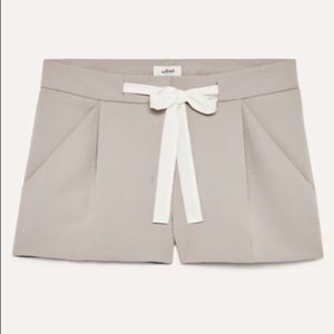 Wilfred Exergue Short Ribbon-tie Crepe Shorts
